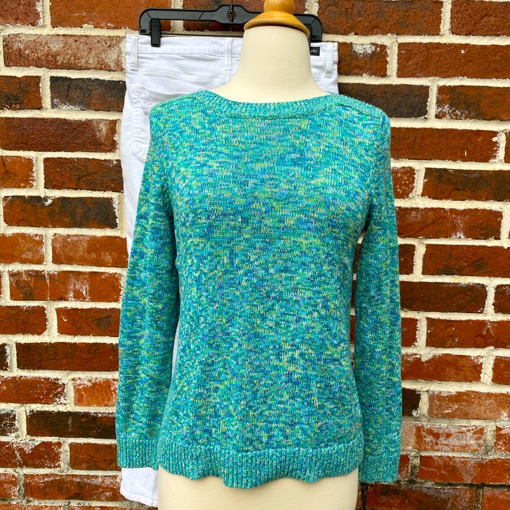 4for $20 Craft & Barrow medium turquoise sweater.